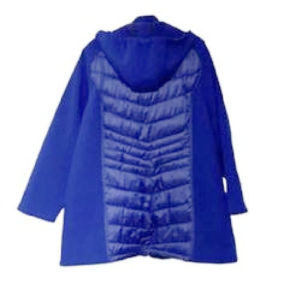 PENNINGTONS Cobalt Blue Hooded Puffer Coat 2X - Picture 2 of 5